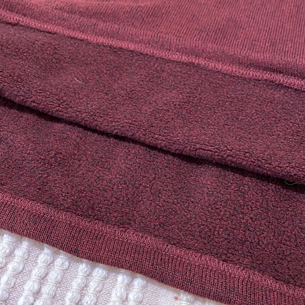 NWT Eddie Bauer quarter zip fleece sweater in maroon. 100% polyester. Men’s XL. - Picture 6 of 11